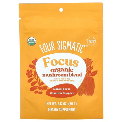 Four Sigmatic Focus, Organic Mushroom Blend, Caffeine Free, 2.12 oz (60 g)
