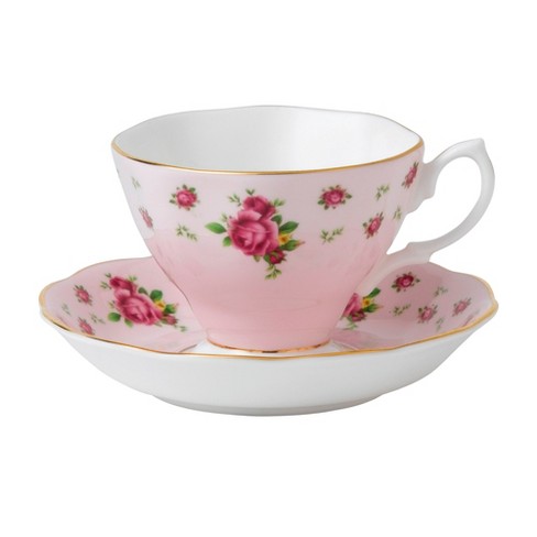 New Country Roses Pink Teacup &  Saucer - image 1 of 1