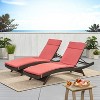 Christopher Knight Home Salem Outdoor Water Resistant Fabric Chaise Lounge Cushions (Set of 2) - 2 of 4