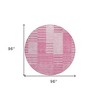 Pink And Blush Striped Washable Indoor Outdoor Area Rug - 3 of 4