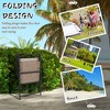 4 Piece Folding Patio Camping Chair Set, Sports Chairs for Adults with Armrests, Mesh Fabric Seat for Lawn - 4 of 4