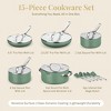 Gotham Steel Modern 15 Piece Ceramic Nonstick Pots and Pans Cookware Set with Utensils - 2 of 4