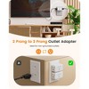 Itopfox 3-Prong to 2-Prong Plug Adapter with 3 AC Outlets, Travel Power Adaptor for US to Japan, Philippines, Cruise Ship Approved, 1875W Max, 2 Pack - 2 of 4
