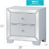 HomeStock Silver Champagne Nightstand with Drawer, Stylish Modern Bedside Table for Lamps, Books and Bedroom Storage Solutions - 2 of 2