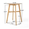 42'' Mid-Century Round Bar Table with Tapered Rubberwood Legs and Space-Saving Design for Kitchen or Dining-The Pop Home - 4 of 4