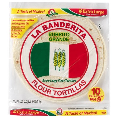 La Banderita Burrito Grande Extra Large Flour Tortillas - 25oz/10ct