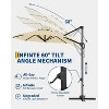 10FT Outdoor Cantilever Umbrella Patio Umbrella with Base Included Market Sun Shade Windproof Offset Umbrella with 360-Degree Rotation - 3 of 4