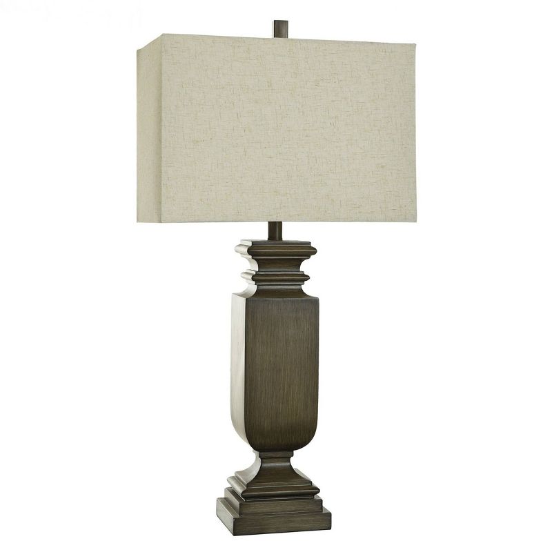 Dorthy Traditional Table Lamp Brown Faux Wood Finish - StyleCraft, 1 of 8