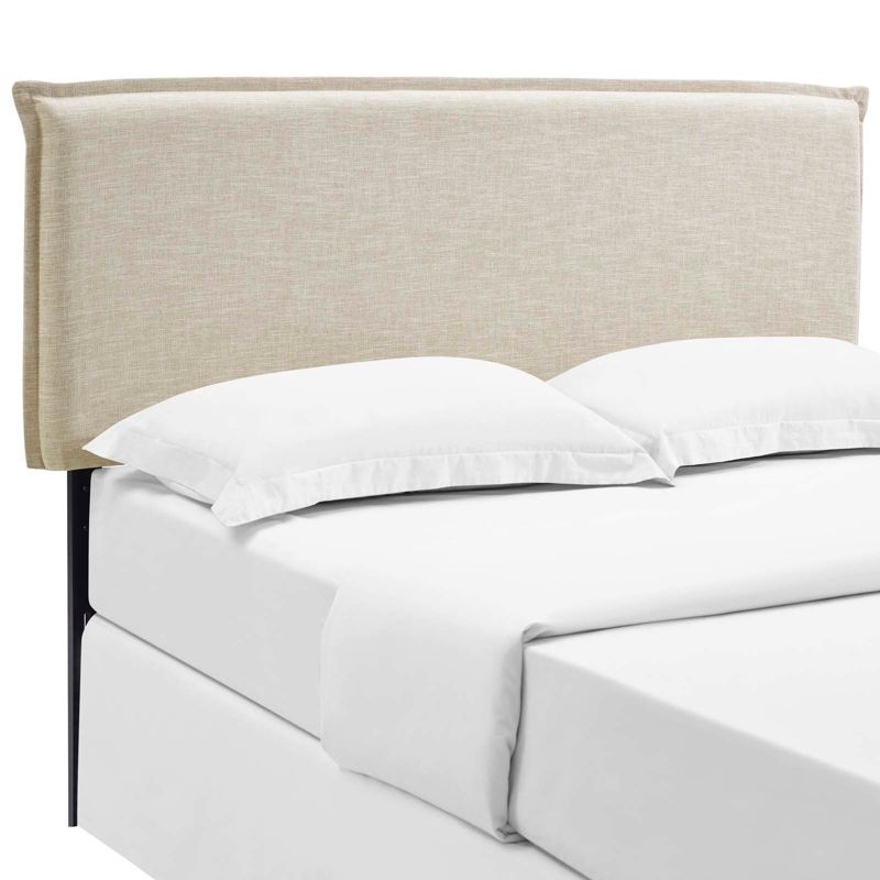 Camille Queen Upholstered Fabric Headboard Beige - Modway, 5 of 7