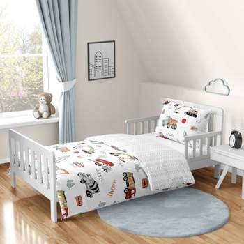 5pc Construction Truck Toddler Kids' Bedding Set Red and Blue - Sweet Jojo Designs