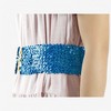 Anna-Kaci Wide Elastic Sequin Belt with Clasp for Women - 4 of 4