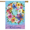 Butterfly Wreath Spring House Flag Welcome Floral 28" x 40" Briarwood Lane - 2 of 4