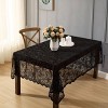 HLC.ME Harper Floral Patterned Scalloped, Wrinkle Resistant, Lace Fabric Table Cloth for Round and Rectangle Tables - 3 of 4
