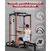 Coucheta Home Gym Power Rack with Pulley System & LAT Pulldown, 1200 LB Heavy Duty Adjustable Squat Rack with Pull Up Bar, Multifunctional Power - 3 of 4