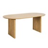 PexFix 79" Oval Dining Table for 6-8 Wood Kitchen Table with Scratch-Resistant Top & Striped Legs Modern Farmhouse for Living Room Kitchen Natural - 4 of 4