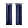 PAGED Faux Silk Blackout Curtains for Bedroom,Window Curtain Panel with Twisted Tab Top,Lined,Curtains for Living Room,Machine Washable - 2 of 4
