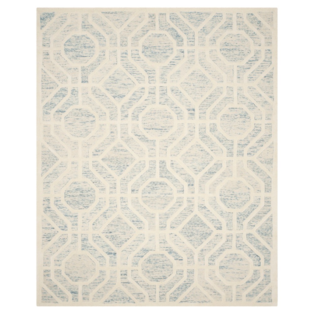 Light Blue/Ivory Geometric Tufted Area Rug - (8'x10') - Safavieh