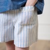 Hope & Henry Girls' Pull-On Flat Front Linen Short, Kids - 3 of 4