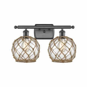 Farmhouse Rope - 2 Light Bath Vanity In Industrial Style-13 Inches Tall and 16 Inches Wide - 1 of 1