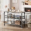 Console Table, 3-Tier Entryway Narrow Side Table with Shelves, Sofa Table for Living Room, Hallway, Bedroom - 3 of 4
