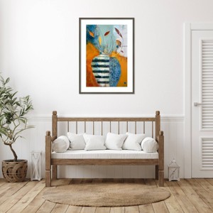Amanti Art A Few Leaves by Pamela K. Beer Wood Framed Wall Art Print - 1 of 4
