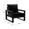 WestinTrends Montara Outdoor Modern HDPE Patio Club Chair with Waterproof Deep Seat Cushions - 3 of 4