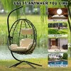 VASIP Wicker Hanging Egg Chair with Stand - Indoor/Outdoor Swing Hammock for Patio, Balcony, Bedroom & Living Room - 4 of 4
