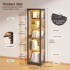 Fredees 70.8" Glass Display Cabinet with Tri-Color Motion LED Light, Storage Shelf Function, 5-Tier Curio with Pop-Up Glass Doors - 2 of 4