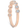 Pompeii3 1/3Ct Diamond Wedding Ring Womens Stackable 14k Rose Gold Anniversary Band - 2 of 4