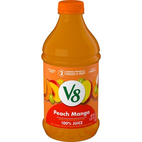 V8 V-fusion Peach Mango Fruit & Vegetable Juice - 46 Fl Oz Bottle : Target