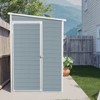 GDFStudio Stephen 4'x8' Resin Storage Shed with Two-Window - 2 of 4