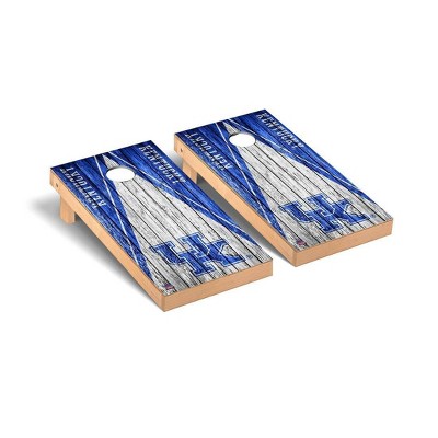 NCAA Kentucky Wildcats Premium Cornhole Board Triangle Weathered Version