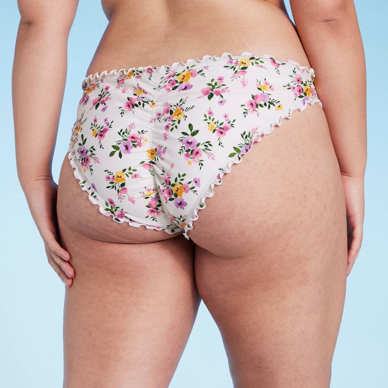 Women's Ruffle Cheeky Bikini Bottom - Shade & Shore™ Multi Ditsy Floral Print, 6 of 9