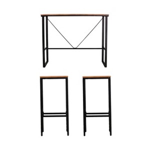 Venallo 3pc Indoor/Outdoor Space Saving Bar Set - OD10830 - Natural - SEI - 1 of 4