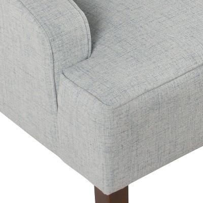 Coastal Breeze Light Blue Stripe Wooden Accent Chair