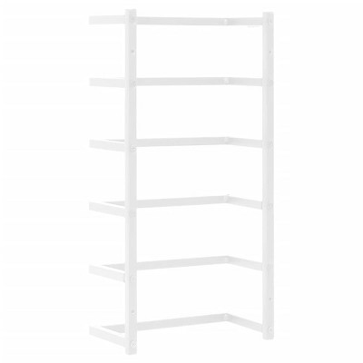 White Steel Wall Mounted Towel Rack 18.9"