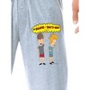 MTV Mens' Beavis and Butt-Head Characters Logo TV Show Sleep Pajama Pants Grey - 2 of 3