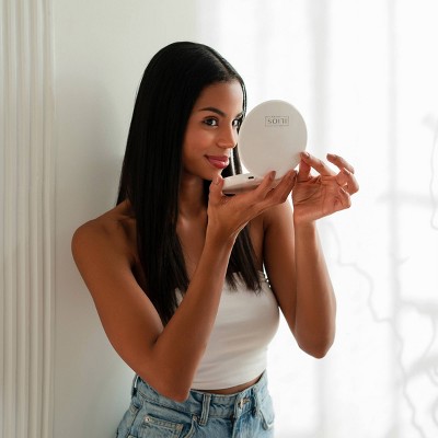 White 5-Inch LED Compact Mirror with 1x and 10x Magnification