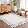 Hauteloom Azrika Gray Checkered Washable Rug - 4 of 4
