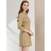 INSPIRE CHIC Women's 3/4 Sleeve Button Down Denim Shirt Dress - 4 of 4