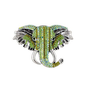 Anna-Kaci Crystal Rhinestone Elephant Brooch Pin for Animal Themed Parties, Mother's Day - 1 of 4