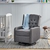 KWPZQEB Recliner Chair, Swivel Rocker Chair with Adjustable Backrest, Mid-Century Upholstered Rocking Recliner, Manual Chair for Living Room - 3 of 4
