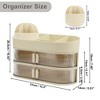Unique Bargains Rotating Makeup Organizer with Drawer Beige 1 Pc - 4 of 4