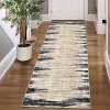 Modern Abstract Washable Rug – Non-Slip, Low Pile, Non-Shedding, Distressed Thin Design for Living Room, Bedroom, Dining Room, Office. - 3 of 4