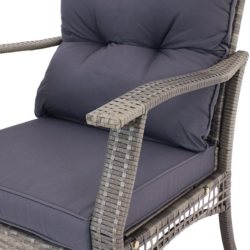 Sunnydaze 4pc Outdoor Patio Conversation Set with Cushions - Gray, 6 of 14