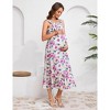 Clearlove Women's Flowing Dress Sleeveless Maternity Maxi Dress - 4 of 4