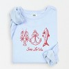 Simply Sage Market Sea La Vie 3 Across Lightweight Garment Dyed Sweatshirt - M - Hydrangea - 2 of 4
