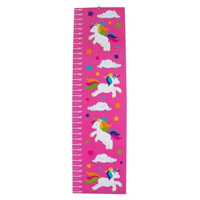  Blue Panda Growth Chart for Kids - Unicorn Wall Hanging Height Measuring Ruler Wall Décor - Up to 59" 