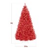 Best Choice Products Pre-Lit Red Christmas Tree, Artificial Full Holiday Decoration w/ Incandescent Lights - 2 of 4