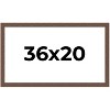 PosterPalooza | 36x20 Wide Barnwood Picture Frame, UV Acrylic, 6 Finishes - Grey, Brown, White, and Black - 2 of 4